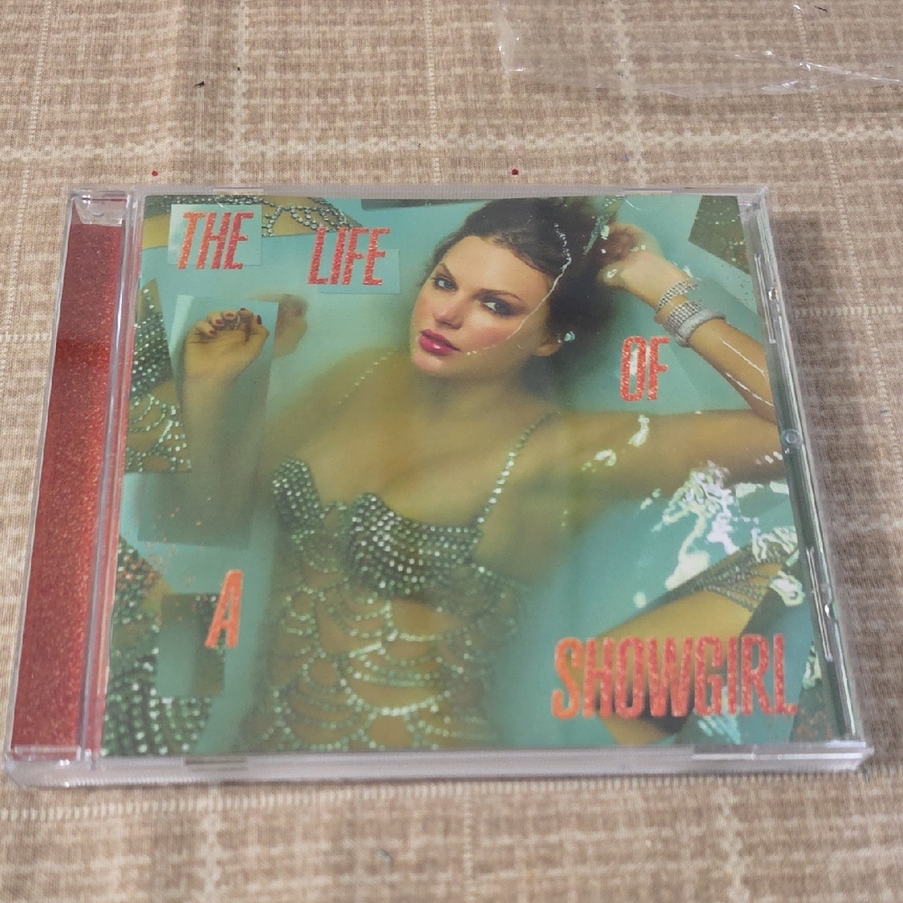 Taylor Swift CD with Red and Gold Design